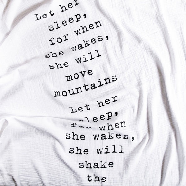 Let Her Sleep Swaddle Blanket