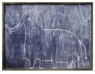 Sophie's Elephant (Grey Wood) - Art Print