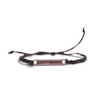 ***Silver Expect Miracles Braided Bracelet - Adjustable