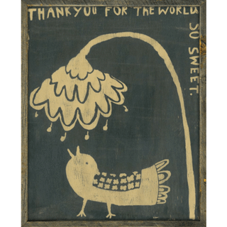 Thank You Bird (Grey Wood) - Art Print