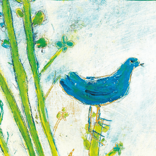 Blue Bird Right - Art Print