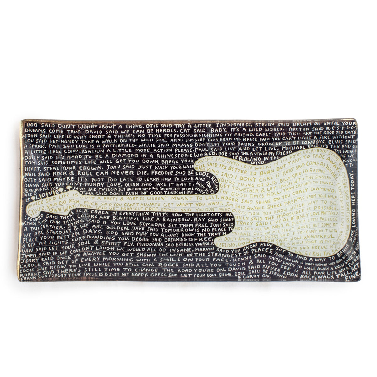 Legends Rectangular Decoupage Plate 8.5x4