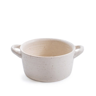 Ribbed Ceramic Speckled Casserole Bowl with Handles - 6