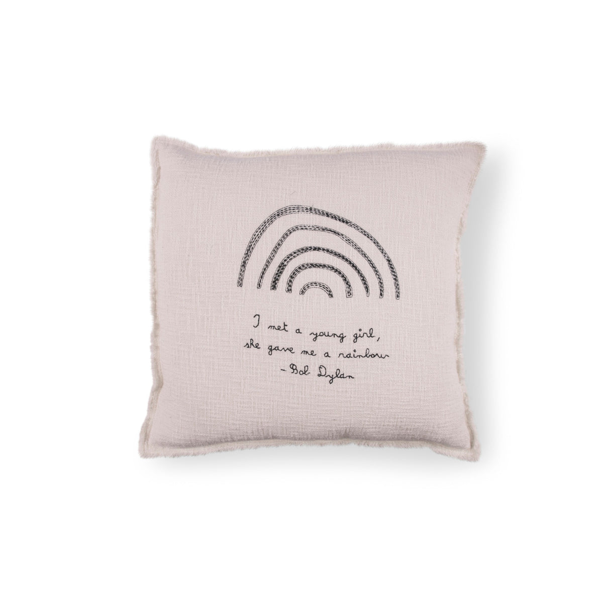 ***I Met a Young Girl Embroidered Pillow 24x24