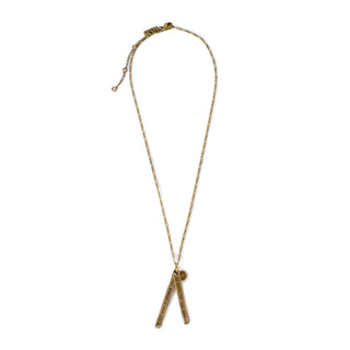 Be Happy For This Moment Necklace - Brass 22"