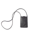 ***Black Distressed Leather Phone Carrier Black