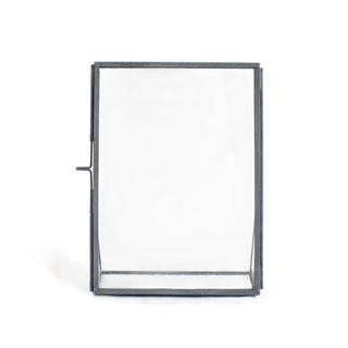 Vertical Zinc Finish Standing Picture Frame 4"x6"