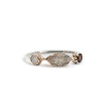 ***Rainbow Moonstone Labradorite & Smoky Quartz Silver Ring - Size