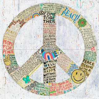 Choose Peace (WHITE) Gallery Wrap Art Print Panels - 72" x 72"