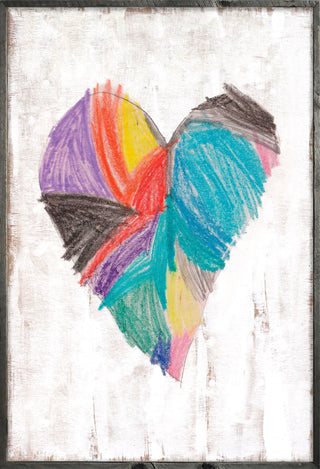 Luella's Heart (Grey Wood) - Art Print