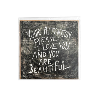 8"x8" Your Attention Please Art Poster