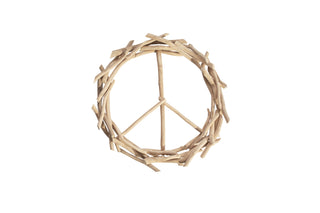 Large Skinny Driftwood Peace Sign