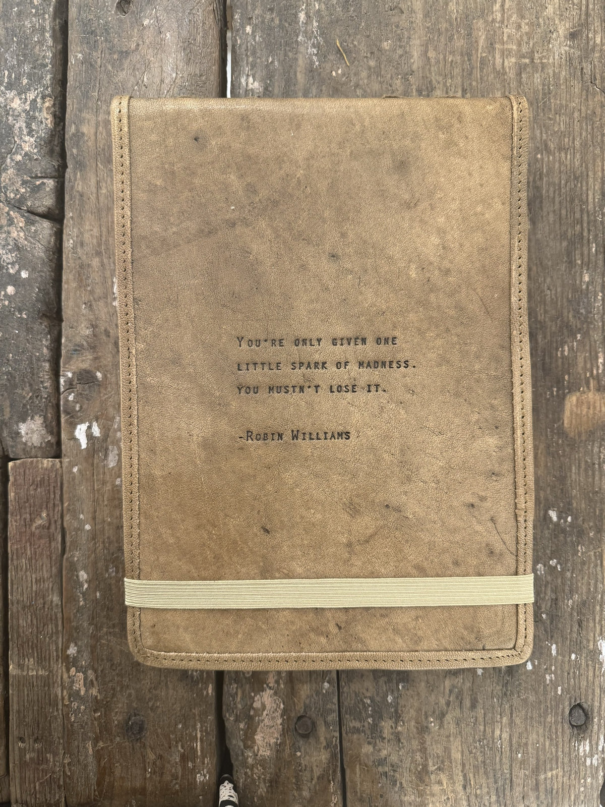 One Little Spark Signature Leather Journal - Maple