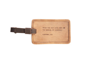 When You Put Love Out (Laverne Cox) Leather Luggage Tag