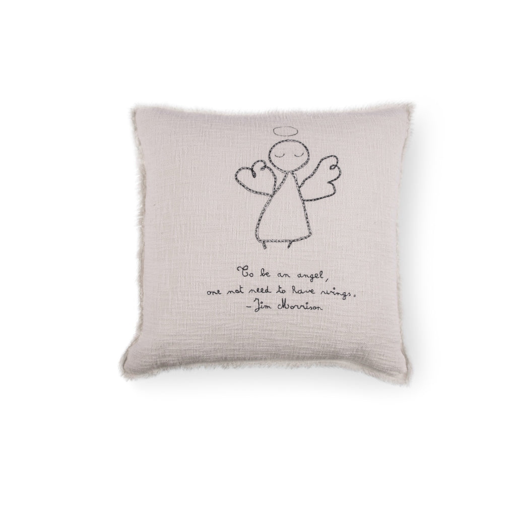 ***To Be An Angel Embroidered Pillow 24x24