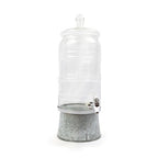 ***Glass & Galvanized Metal Drink Dispenser