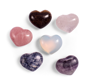Mini Stone Hearts - Assorted Set of 36