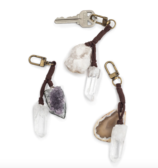 Crystal Point & Stone Accent Keychain - Assorted Set of 24