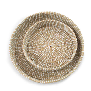 ***Shallow Seagrass Baskets - Assorted Set of 2