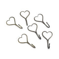 Open Heart Iron Hook - Set of 6