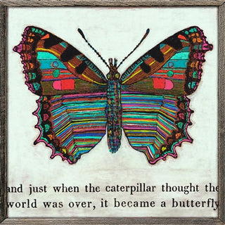 Butterfly (Grey Wood) - Art Print