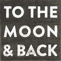 To The Moon And Back Art Print in Black - Gallery Wrap