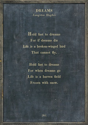 Dreams - Poetry Collection (Grey Wood) - Art Print