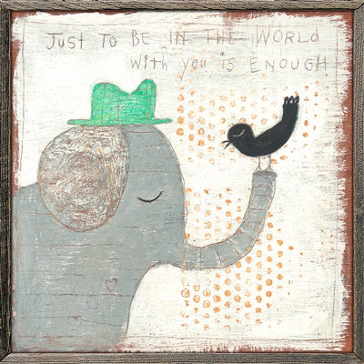 In the World With You Art Print - Grey Wood