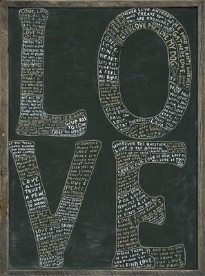 L-O-V-E - (Grey Wood) - Oversized Art Print