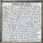 Honey Do List Art Print - Grey Wood