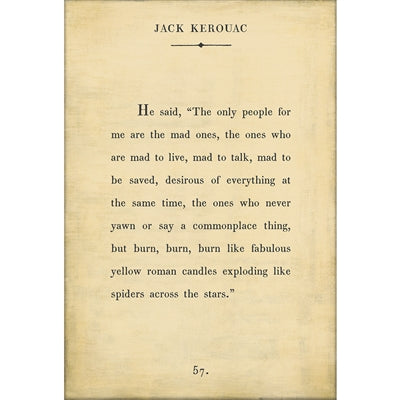 Jack Kerouac Art Print - Gallery Wrap