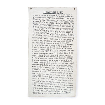 Honey Do List Hand Painted Wall Tarp - 32x63