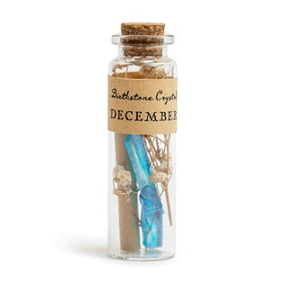 December Birthstone Crystal Wishing Bottle (Sky Blue) - Set of 12