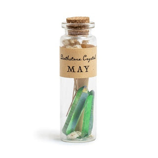 May Birthstone Crystal Wishing Bottle (Moss) - Set of 12
