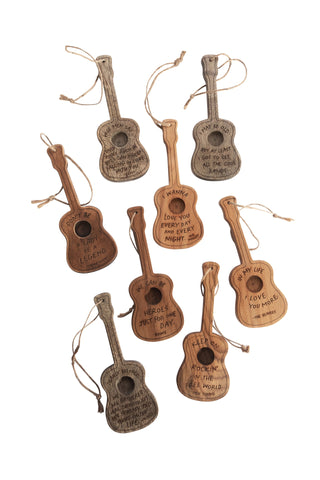 Wooden Guitars (Assorted Set of 24)