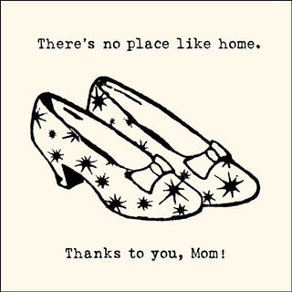 There's No Place Like Home Notecard - Set of 10 - 3"x3"