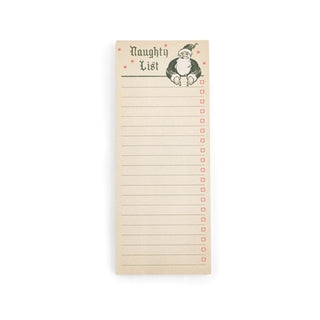 Naughty List Skinny Notepad