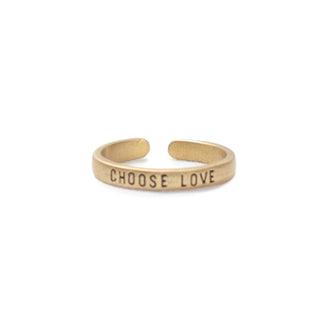 Choose Love Adjustable Brass Ring