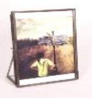 Glass and Metal Picture Frame with Stand - Portrait 4x6