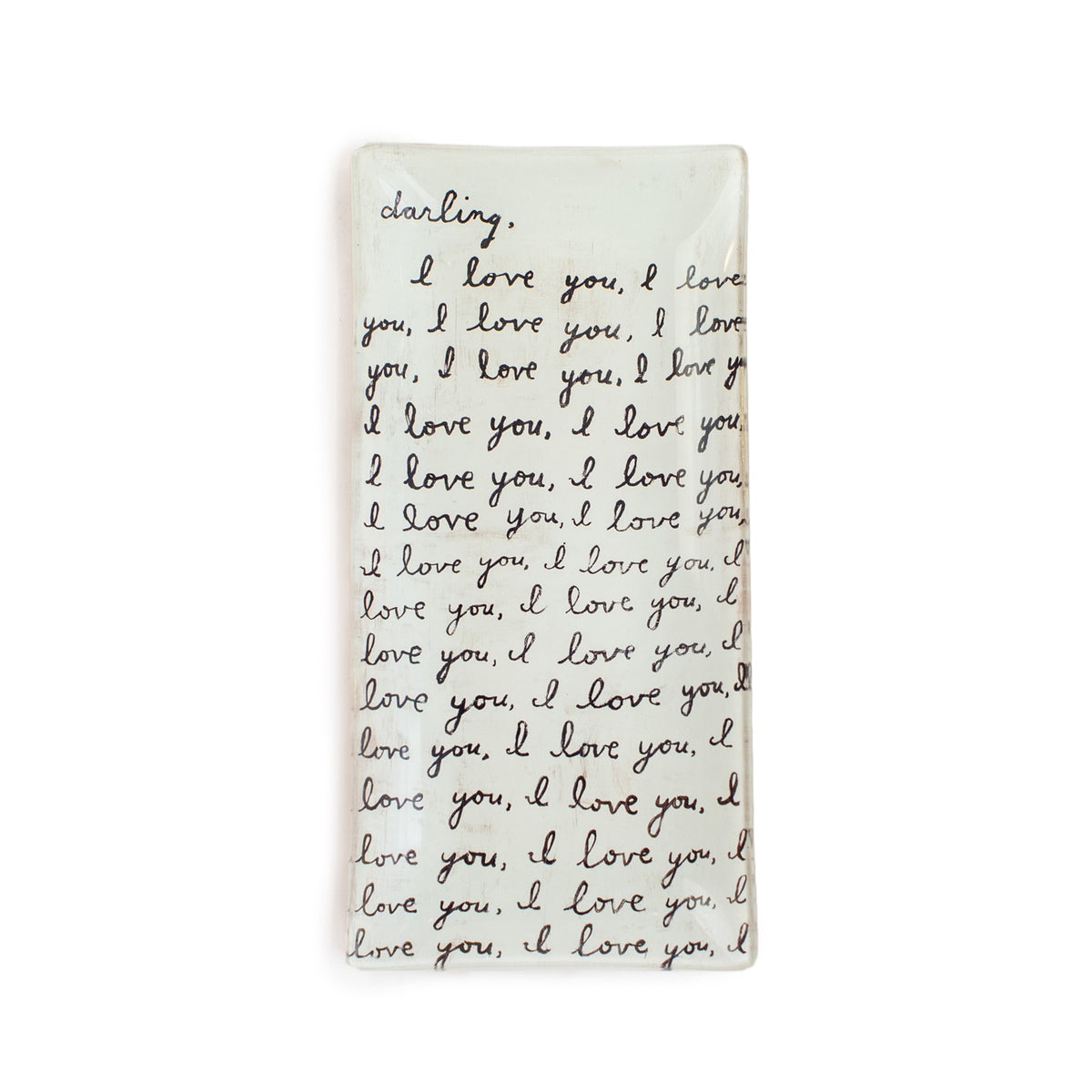 Letter For You Rectangular Decoupage Plate 8.5x4