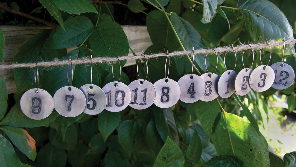 ***Wine Number Charms