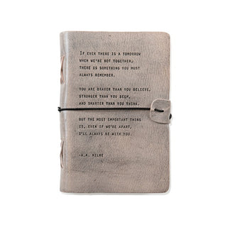 Artisan Leather Journal - A.A. Milne - 5.75 x 8.75 Grey