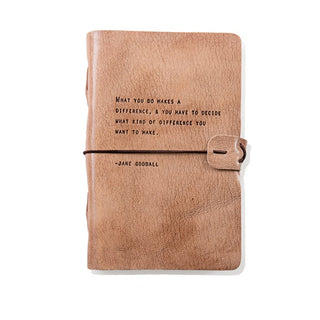 Artisan Leather Journal - Jane Goodall - 5.75 x 8.75 Blush