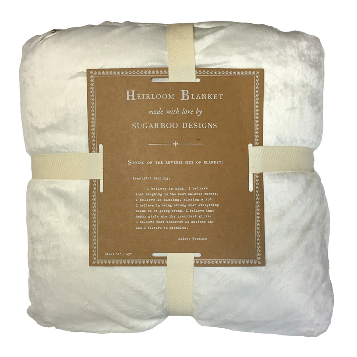 ***Beautiful Darling (Audrey Hepburn) Large Heirloom Blanket