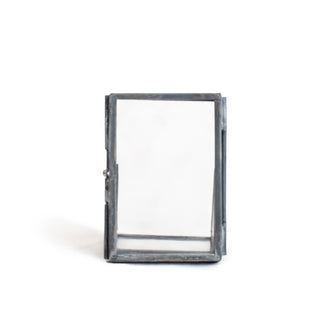 2"x3" Vertical Zinc Finish Standing Picture Frame