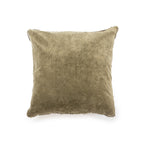Moss Velvet Pillow With Poms 22x22