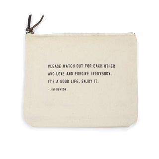 ***Please Watch Out For Each Other (Jim Henson) Canvas Zip Bag