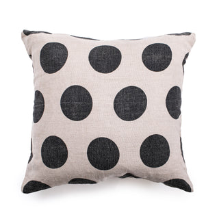 Pillow Collection- Reversible Polka Dot (Stonewashed Linen) Pillow