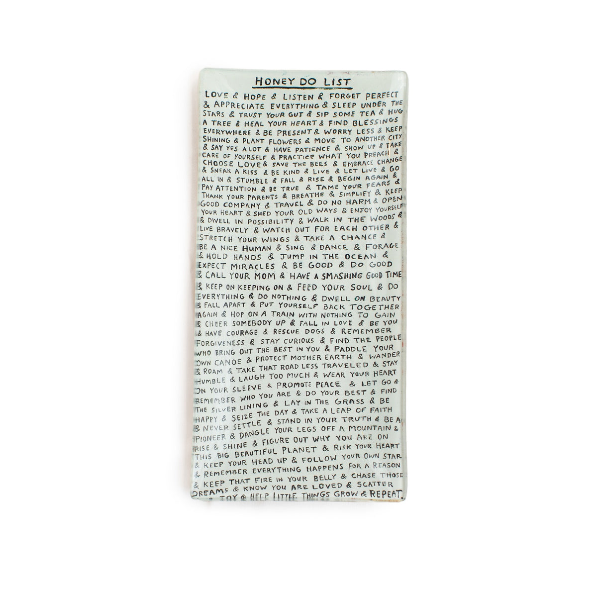 Honey Do List Rectangular Decoupage Plate 8.5x4