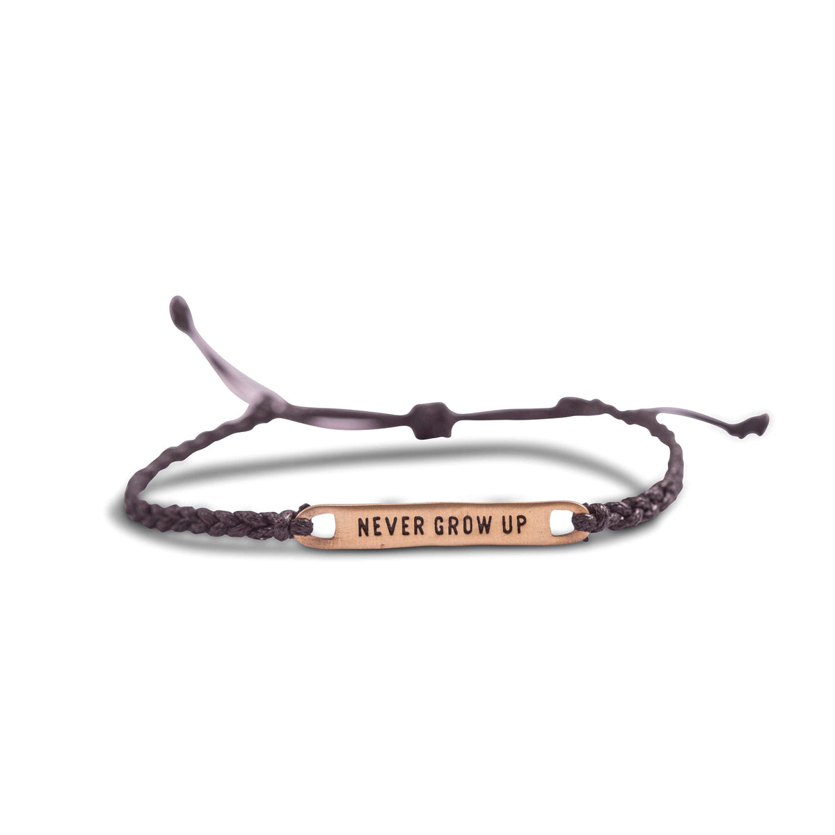 ***Brass Never Grow Up Braided Bracelet - Adjustable